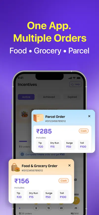 Store screenshot: food, grocery and parcel orders in one app
