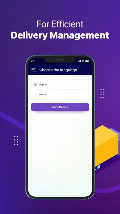 Store screenshot: choosing the app language